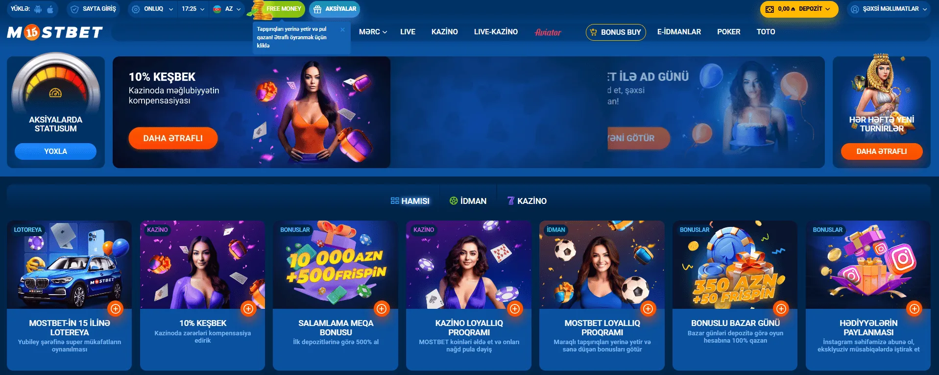Bonus Mostbet